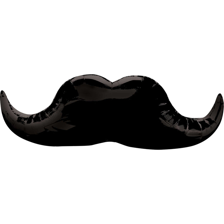SuperShape Black Moustache Balloon