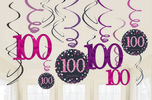 Pink Celebration 100 Swirl Value Pack Pack of 12