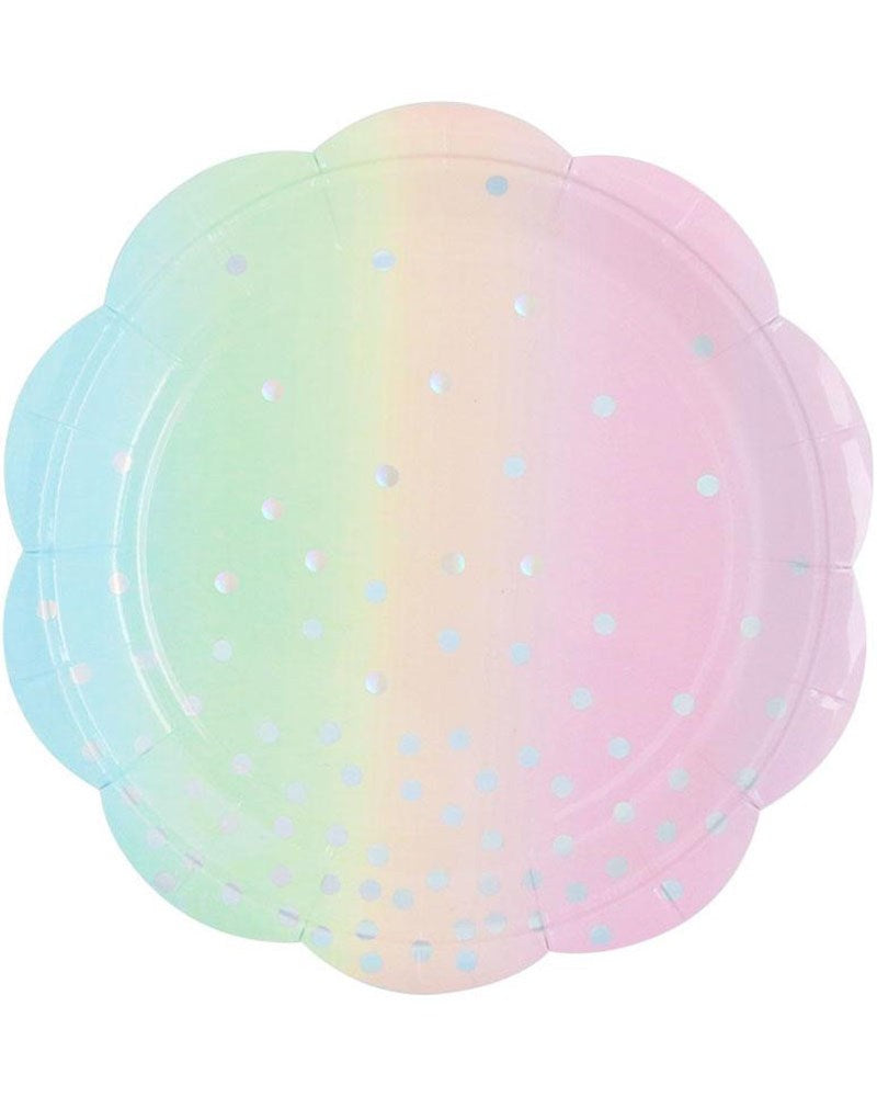 Iridescent Pastel 18cm Dessert Plates Pack of 10