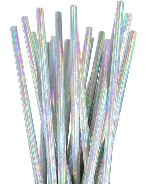 Iridescent Pastel Straws Pack of 25