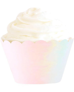 Iridescent Pastel Foil Cupcake Wrappers Pack of 12