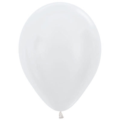 Sempertex 12cm Satin Pearl White Latex Balloons 406 Pack of 50