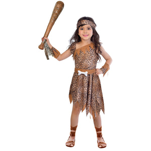 Cavegirl Girls Costume 10-12 Years