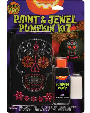 Skull Paint and Jewel Pumpkin Kit