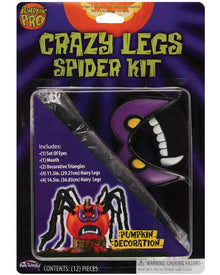 Spider Pumpkin Decorating Kit with Purple Eyes For Halloween
