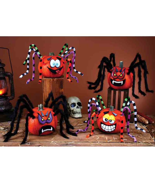 Spider Pumpkin Decorating Kit with Purple Eyes