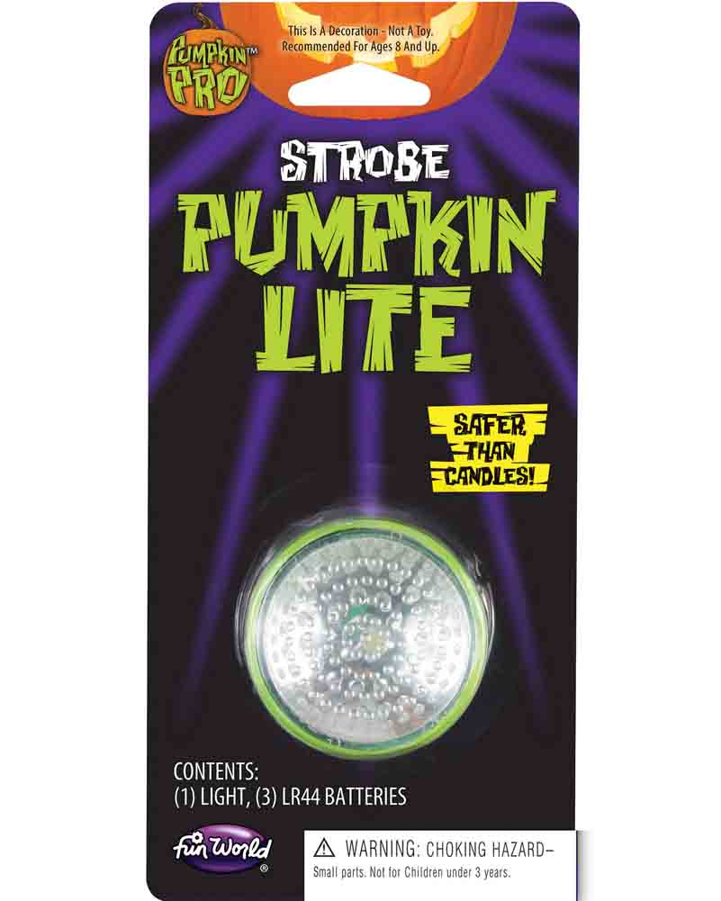 White Strobe Pumpkin Light