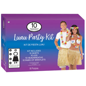 Luau Wearable Party Kit for 10 People Pack of 50
