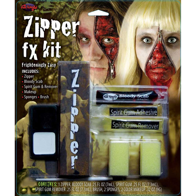 Image of Halloween zipper makeup kit.