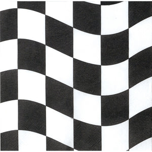 Black & White Check Lunch Napkins Pack of 18