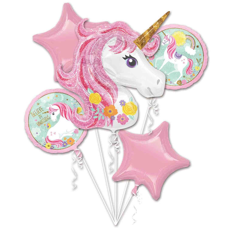 Bouquet Magical Unicorn Pack of 5 Balloon