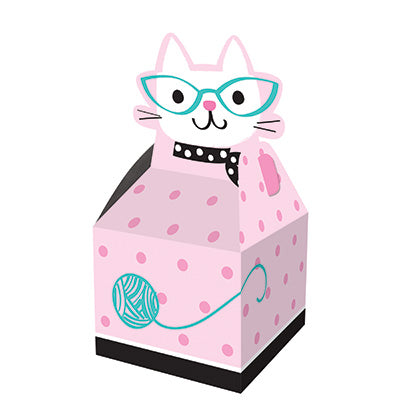Purrfect Party Favor Treat Boxes Cardboard 23cm x 9cm Pack of 8