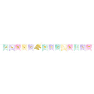 Unicorn Sparkle Happy Birthday Banner