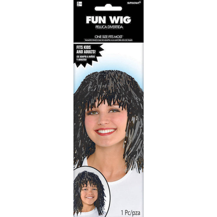 Team Spirit Fun Black Wig