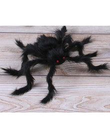 Black Hairy Spider with Posable Legs 76cm For Halloween