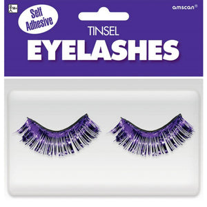 Team Spirit Purple Tinsel Eyelashes