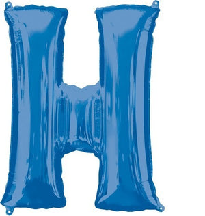 SuperShape Letter H Blue Balloon