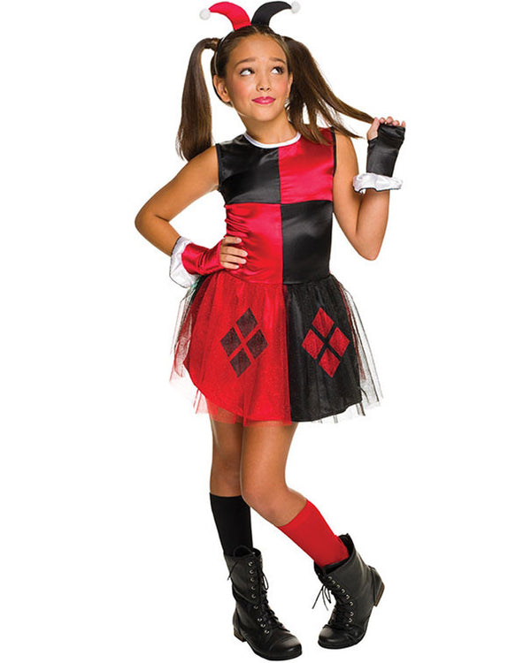 Super Villain Harley Quinn Tutu Girls Costume