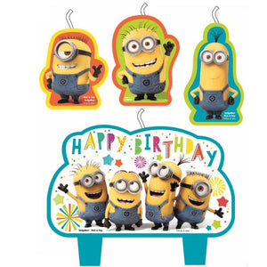 Despicable Me Birthday Candle Set Pack of 4