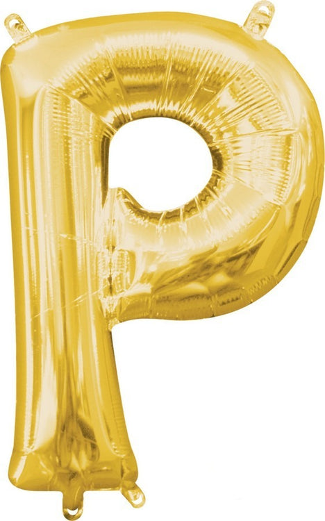 Gold 40cm Letter P Balloon