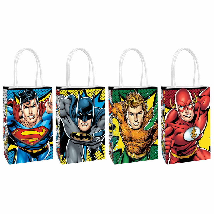 Justice League Heroes Unite Create Your Own Paper Kraft Bags Pack of 8