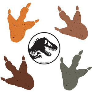Jurassic Into The Wild Vinyl Footprints & Logo Pack of 5