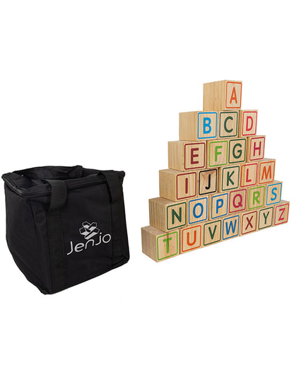 ABC Building Blocks with Drawstring Bag 9cm