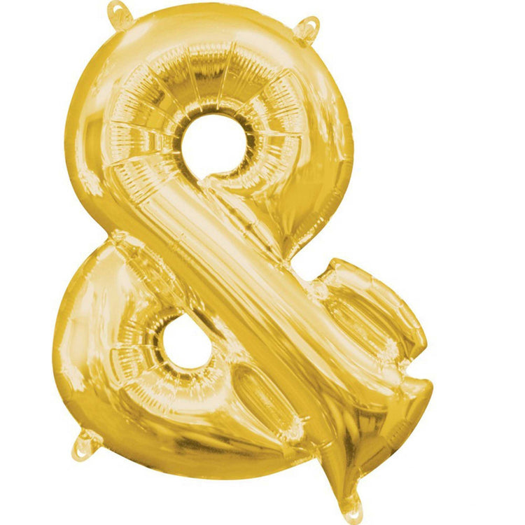 Gold 40cm Ampersand Symbol Balloon
