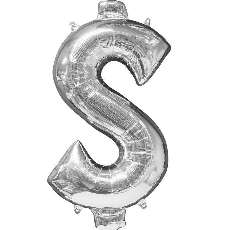 SuperShape Symbol $ Silver Balloon