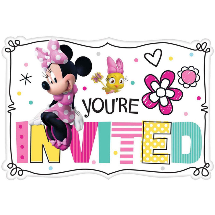 Minnie Mouse Happy Helpers Postcard Invitations Pack of 8