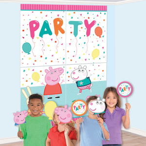Peppa Pig Confetti Party Scene Setter & Assorted Photo Props Pack of 16
