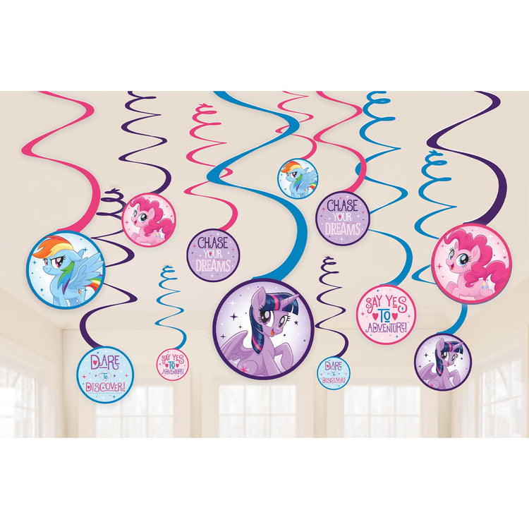 My Little Pony Friendship Adventure Hanging Swirl Decorations Pack of 12