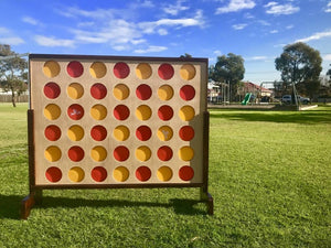 Giant4 Hardwood Indoor Outdoor Giant Connect Four In A Row Game Set 120x109cm
