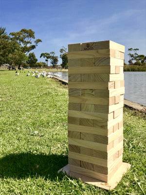 54 Piece Giant Jenjo Outdoor Wooden Block Game 63cm