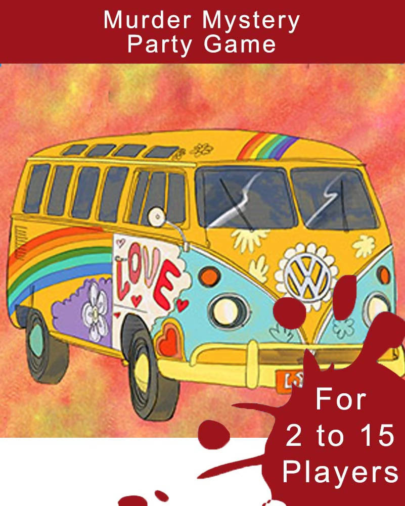 Hippie Homicide Digital Murder Mystery Game for 2 to 15 Players