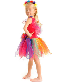 Pixie Fairy Rainbow Dress Girls Costume
