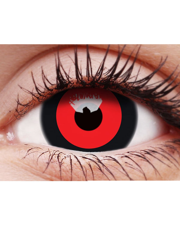 Ghouls 17mm Red and Black Contact Lenses