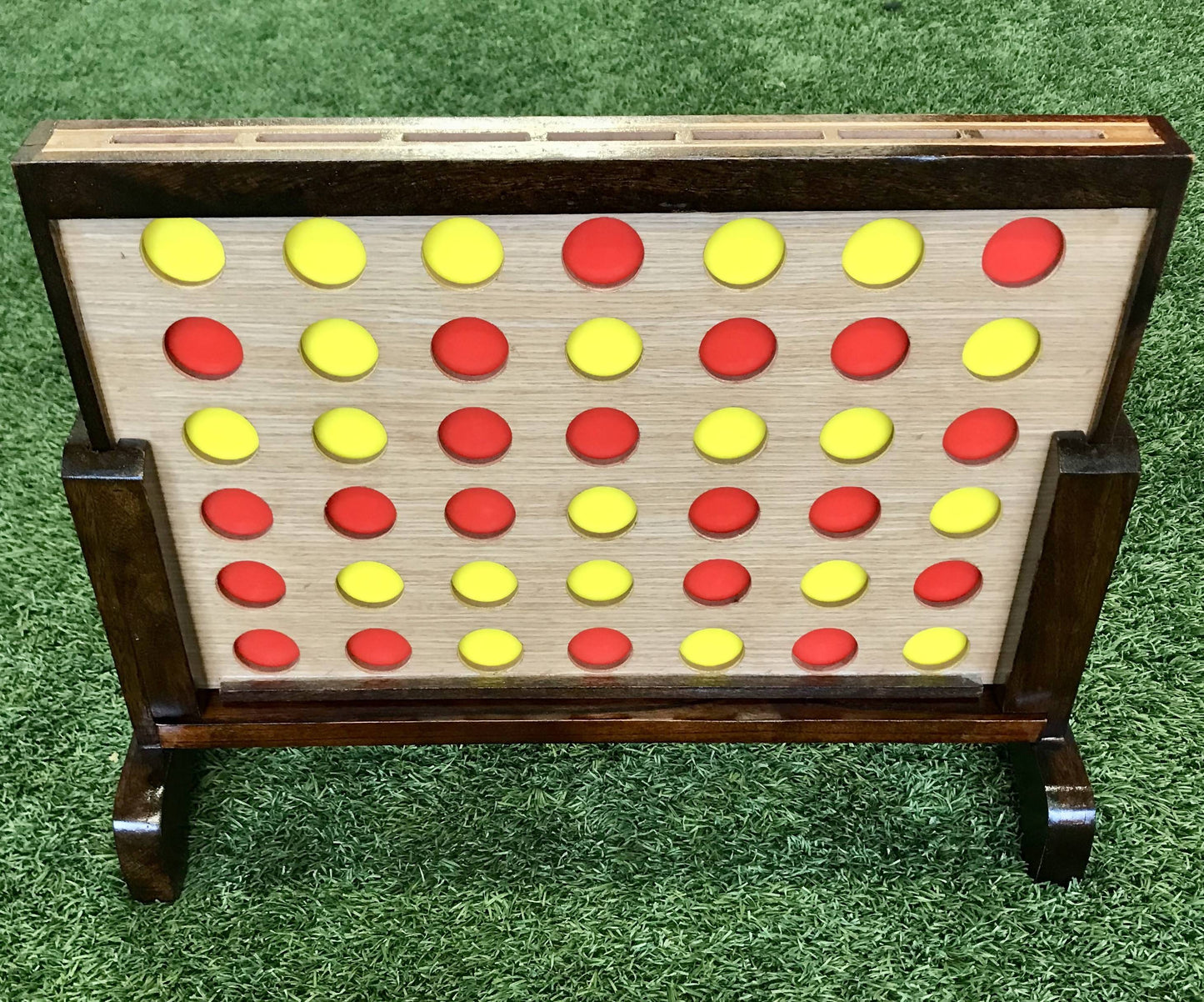 Mini Four In A Row Hardwood Outdoor Boardgame 52cm