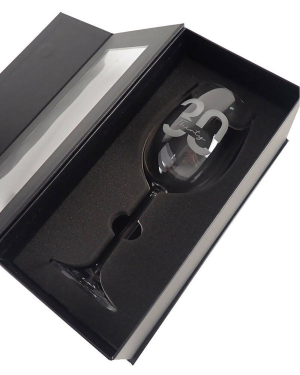 30th Birthday Engraved 360ml Wine Glass in Gift Box