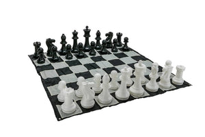 Mega Size Plastic Outdoor Chess Game Set with Mat 1.5x1.5m