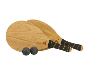Hardwood Frescobol Beach Paddle Ball Set with Bag