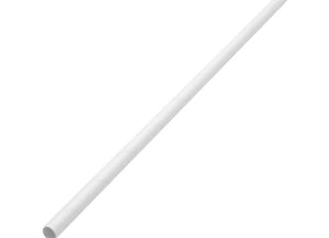 Eco 10mm Wide White Paper Straws Pack of 50