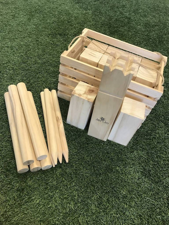 Outdoor Wooden Kubb Lawn Game Set