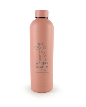 Wonder Womum Blush Pink Personalised Engraved 750ml Matte Finish Water Bottle