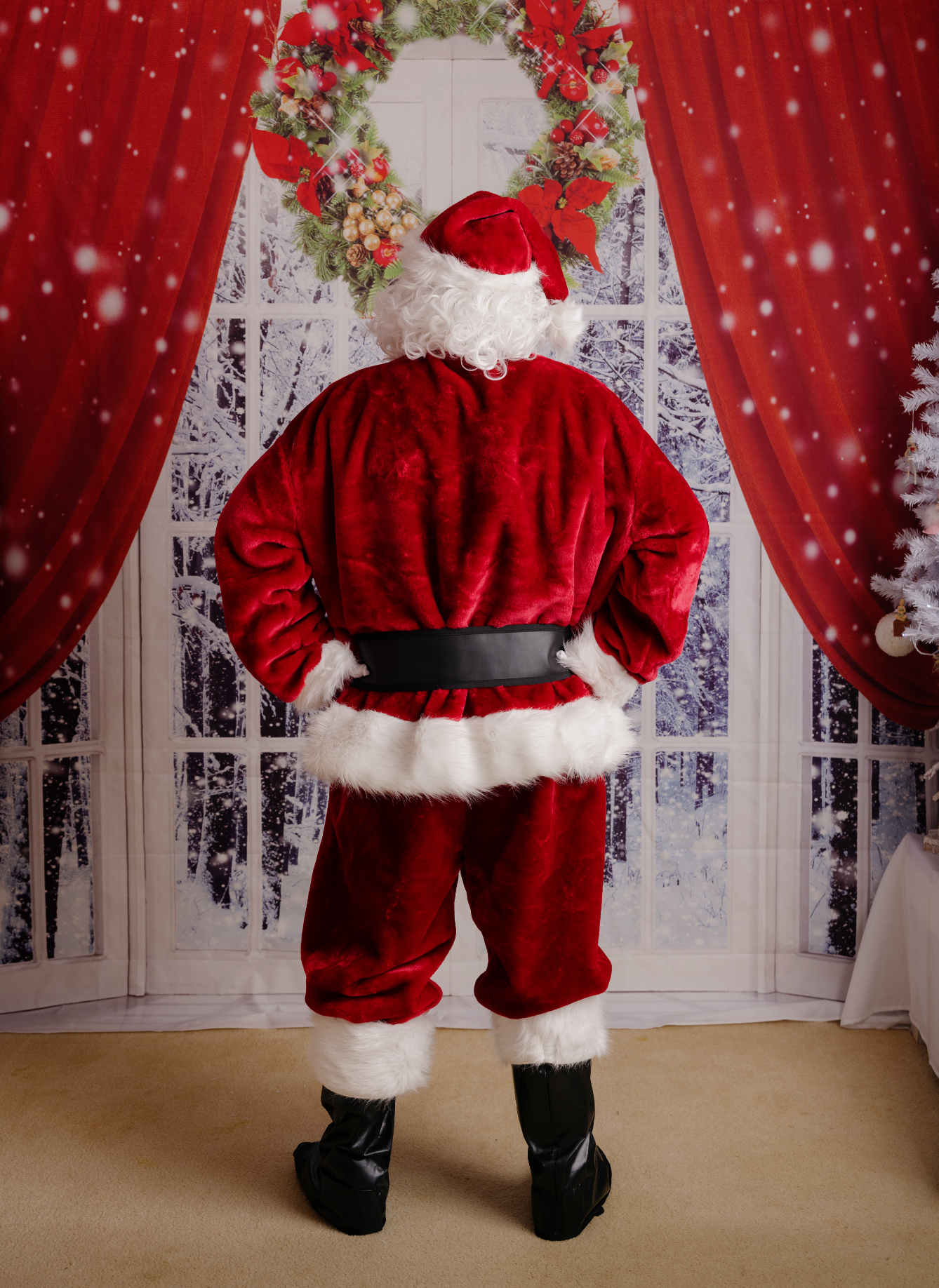 Professional Plush Santa Suit Mens Christmas Costume