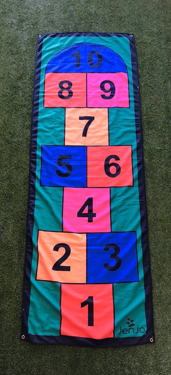 Colourful Hopscotch Mat with Pegs 3m