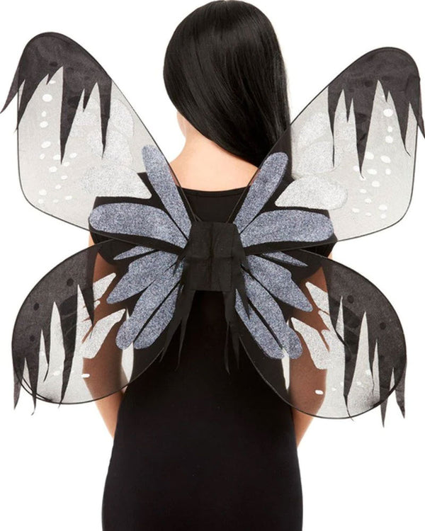 Grey Dark Botanicals Moth Wings