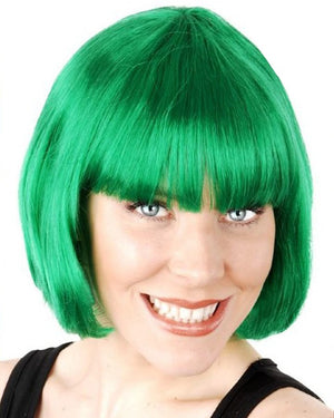 Paige Bright Green Bob Wig with Fringe