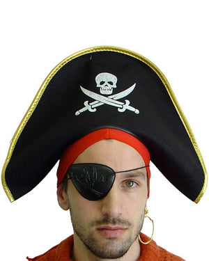 Felt Pirate Hat with Gold Trim
