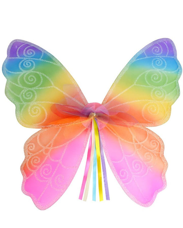 Girls Rainbow Butterfly Wings